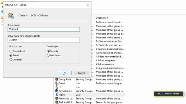Windows Server 2022 Create Users and Groups on Active Directory смотреть онлайн