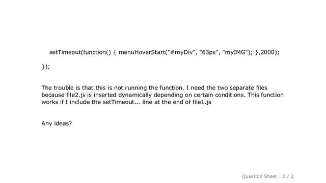 jQuery : Calling a javascript function from another .js file смотреть онлайн