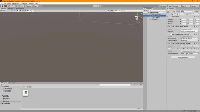 AR Foundation Object Placement - Unity Augmented Reality/AR смотреть онлайн