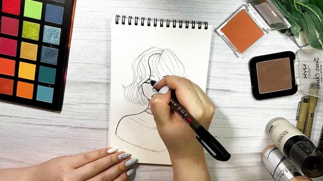 КРАСКА ИЗ КОСМЕТИКИ | Полноценный рисунок косметикой, вместо акварели? | разговорный speedpaint. смотреть онлайн