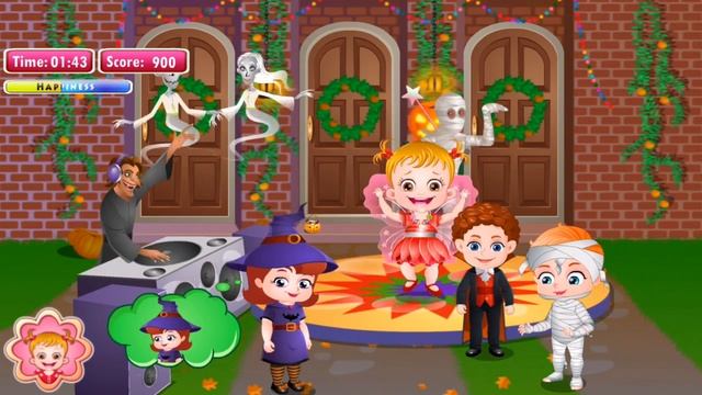 Baby Hazel Halloween Party | Trick or Treat | Halloween Party Games for Kids by Baby Hazel Games смотреть онлайн
