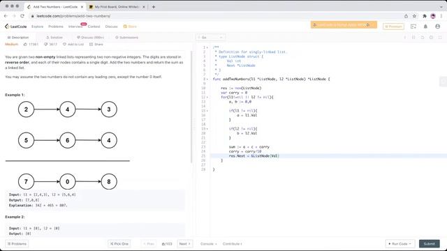 Add Two Numbers - LeetCode 2 смотреть онлайн
