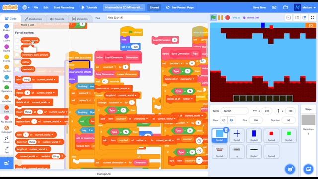 Scratch: 2D Minecraft (Intermediate) Tutorial (Ep.8) смотреть онлайн