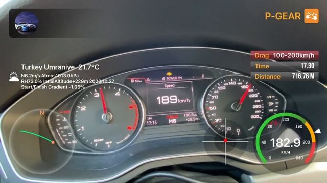 Audi A4 B9 2.0 TDI | RSA Motorsports Stage 1 Tune | 100 - 200 Km/h Acceleration | 190 Hp To 220hp