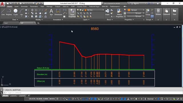 How to draw Existing Road Cross sections (CS) in AutoCAD. смотреть онлайн