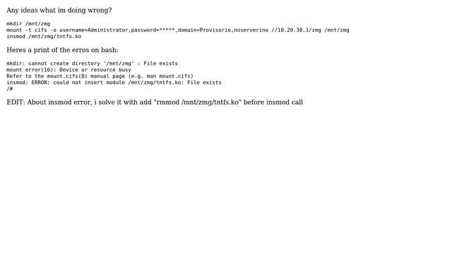 Unix & Linux: Mkdir and Insmod - File Exists error смотреть онлайн