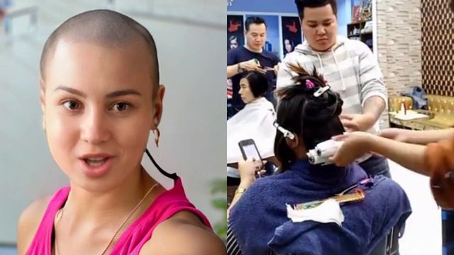 Haircut Stories - Elizabeth Shaves Her Head At Barbershop : Elizabeth Buzz Cut Story