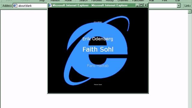 Internet Explorer 4.0 Easter Egg - Development Team