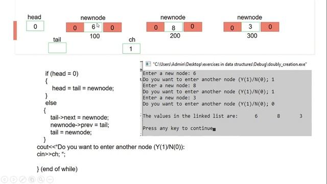 Double Linked List смотреть онлайн
