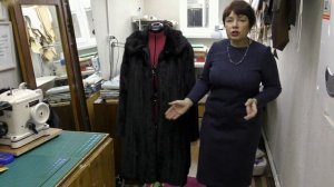 Ушить шубу из норки , трапеция на четыре размера . Шуба 10 .