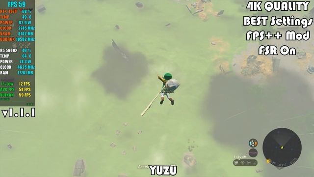 PC Zelda: Tears of the Kingdom Patch v1.1.1 FPS++ Mod YUZU and RYUJINX Performance Test | FSR смотреть онлайн