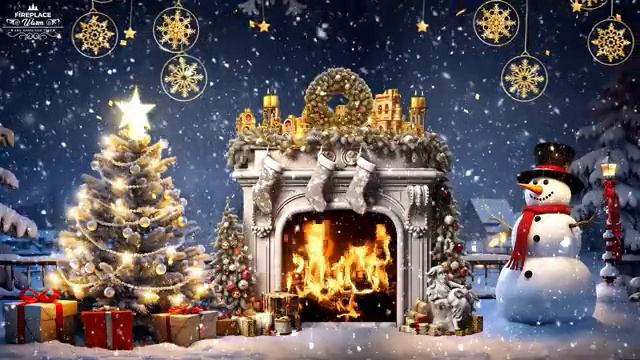 All Year is Christmas ? Relaxing Christmas Music?Crackling Fireplace ? Christmas Tree ☃️❄️ Snowy смотреть онлайн