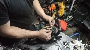 Partner P340S, P350S установка поршневой группы.