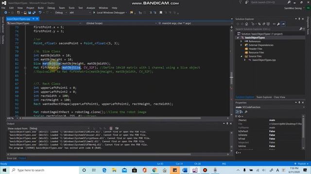 Basic Object Type in OpenCV | OpenCV Tutorial 2020 | Visual Studio 2015 | OpenCV 4.0 | #6 смотреть онлайн