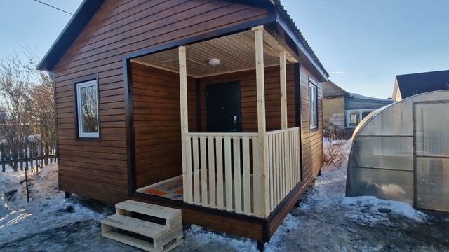 Дачный домик 5х5м от компании Лесное раздолье Омск смотреть онлайн