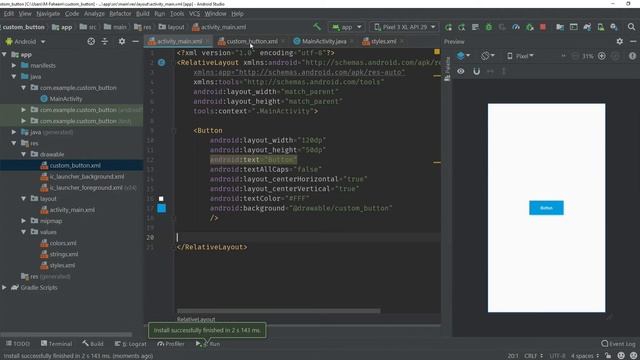 (2020) How to make Custom Buttons in Android Studio. смотреть онлайн