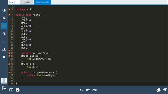enum type in Java смотреть онлайн