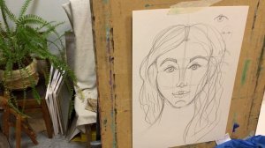 Поэтапный портрет гуашью