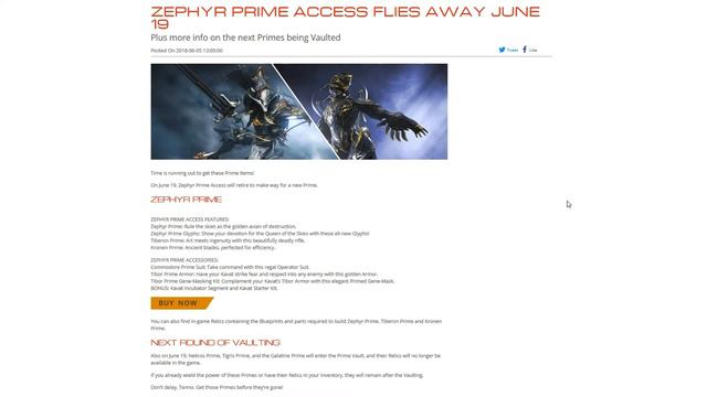 Nekros Prime Vaulted & Zephyr Prime Retired (Warframe) смотреть онлайн