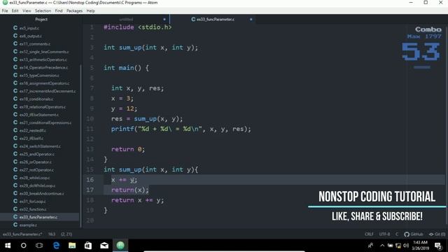 Function Parameters In C Easiest Way To Use Function Parameters With Atom Editor In Windows 10 #35 смотреть онлайн