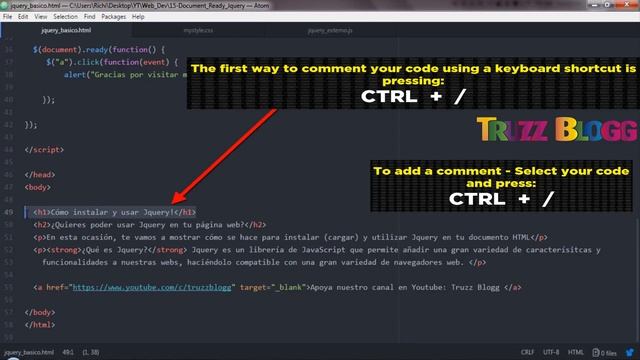 ATOM KEYBOARD SHORTCUT:How to add comments to your code using keyboard shortcuts on Atom Text Edito смотреть онлайн