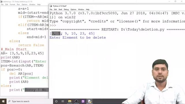Data Structure ( Deleting Element in List) l Python l Class 12 l CBSE Board l смотреть онлайн