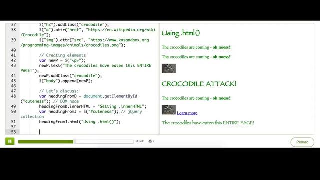 jQuery Collections vs DOM Nodes Computer Programming Khan Academy смотреть онлайн