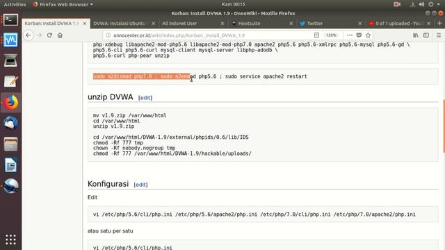 20181004 instalasi dvwa 1 9 di server ubuntu 16 04 смотреть онлайн