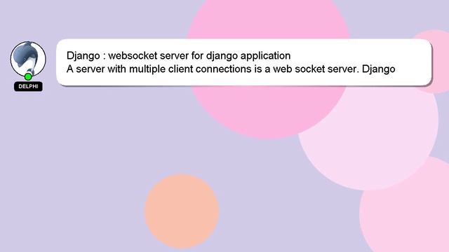 Django : websocket server for django application смотреть онлайн