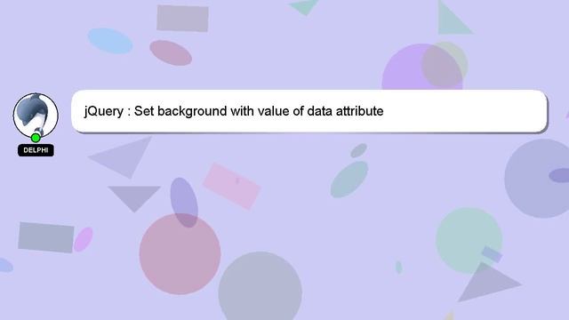 jQuery : Set background with value of data attribute смотреть онлайн