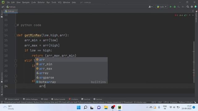 Python program to find minimum and maximum of an element using tournament method смотреть онлайн
