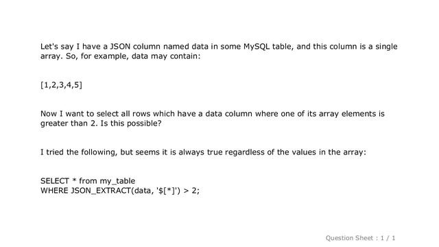 MySQL : How to search JSON array in MySQL? смотреть онлайн