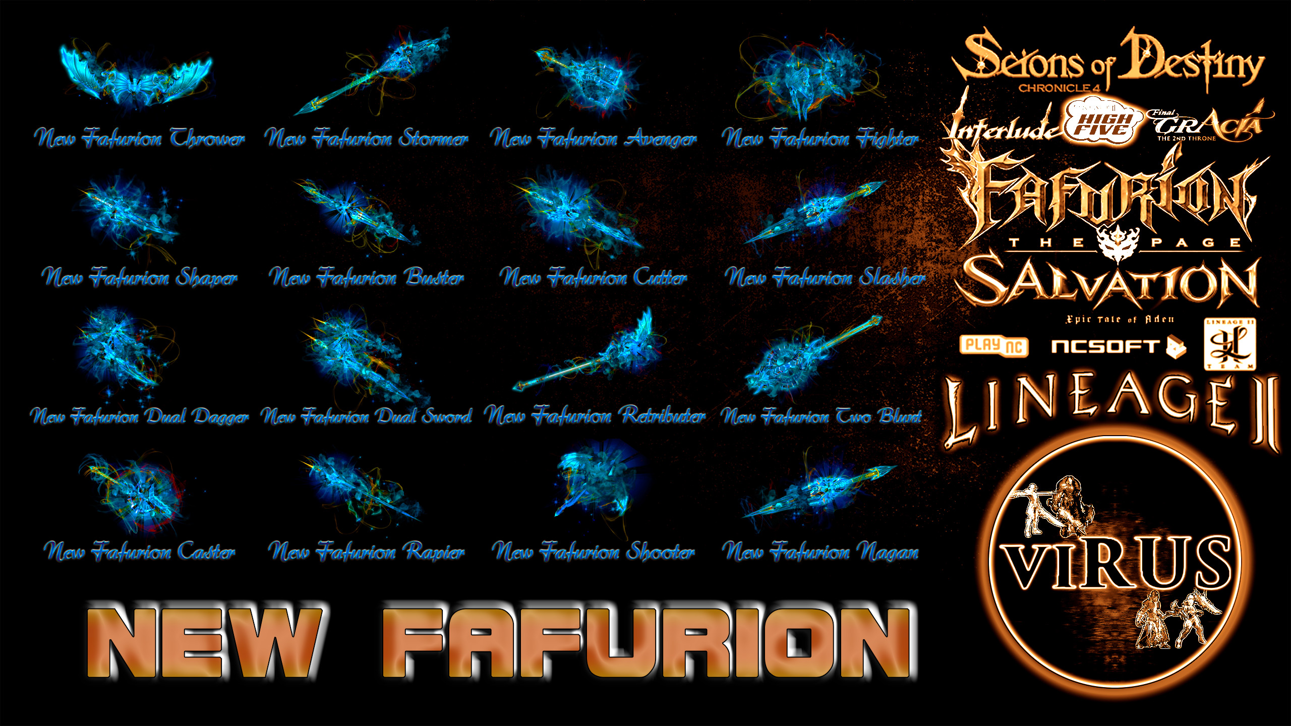 Full Set Of New Fafurion Weapons. LINEAGE II. Any Chronicles ◄√i®uS►