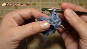 Ровный шов при круговом вязании крючком. Способ 1 Поворотные ряды