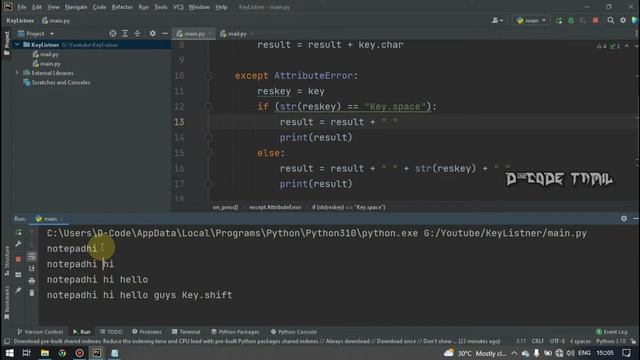 How to make Python Keylogger in Tamil part 2 || D-Code Tamil || смотреть онлайн