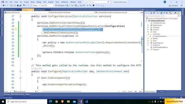 Asp.net Core Azure AD Authentication With Azure App Service смотреть онлайн
