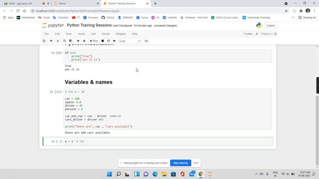 Python Training Program Session 2 || Python Indentation || Creating Variables || Variables Names смотреть онлайн