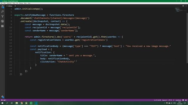 Firebase Firestore Chat App: Cloud Functions & FCM (Ep 8) - Kotlin Android Tutorial смотреть онлайн