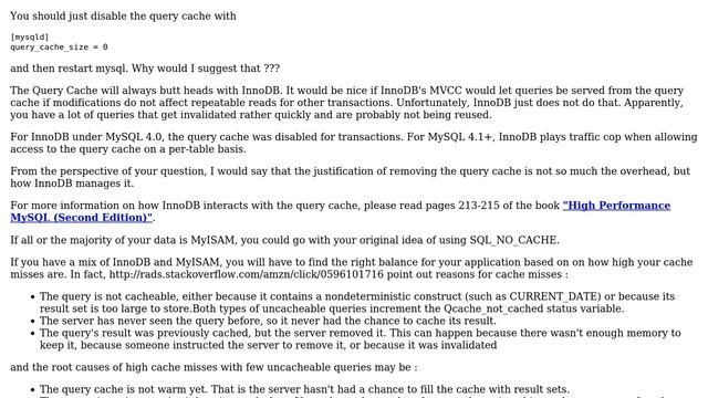 Databases: Is the overhead of frequent query cache invalidation ever worth it? (3 Solutions!!) смотреть онлайн