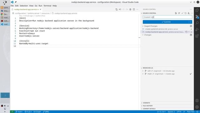 Create Jenkins pipeline, part 23 | Create systemd service for nodejs-backend server | tutorial смотреть онлайн