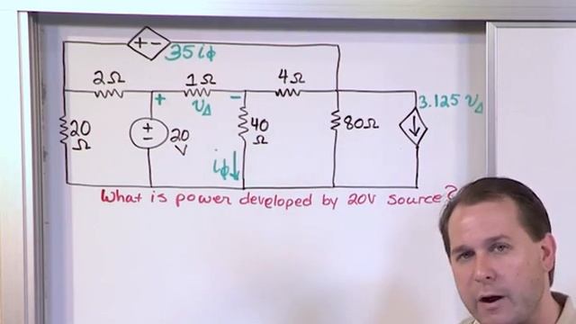 Lesson 9 - Node Voltage Problems With Dependent Sources, Part 3 (Engineering Circuits) смотреть онлайн