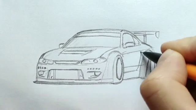 How to draw a NISSAN SILVIA S15 ROCKET BUNNY 2002 / drawing 3d car / coloring silvia s 15 1999 смотреть онлайн