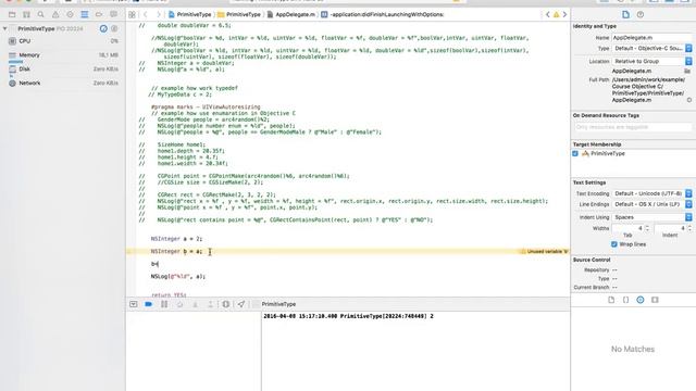 NSInteger, CGFloat, BOOL в стэке(stack) смотреть онлайн