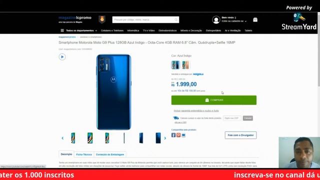 Promoção Smartphone Motorola Moto G9 Plus 128GB смотреть онлайн