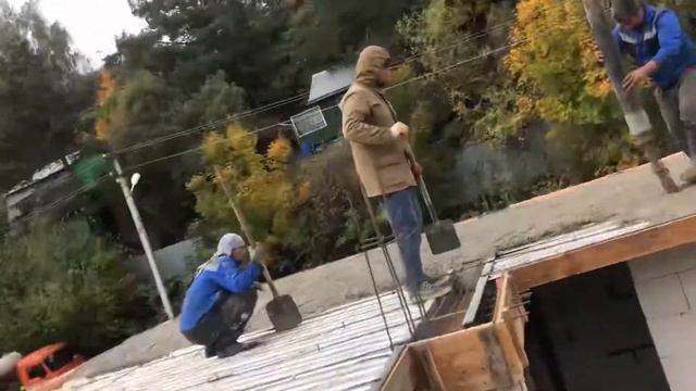 Несъёмная несущая опалубка, заливка межэтажного перекрытия из ПН-114 смотреть онлайн