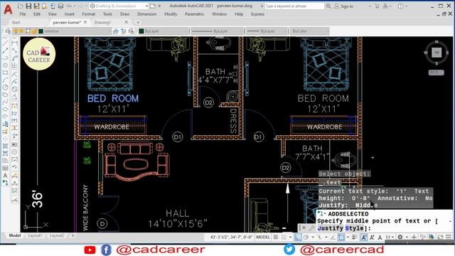 AutoCAD ADVANCE Selection Method | ADDSELECTED COMMAND | AutoCAD 2021 смотреть онлайн