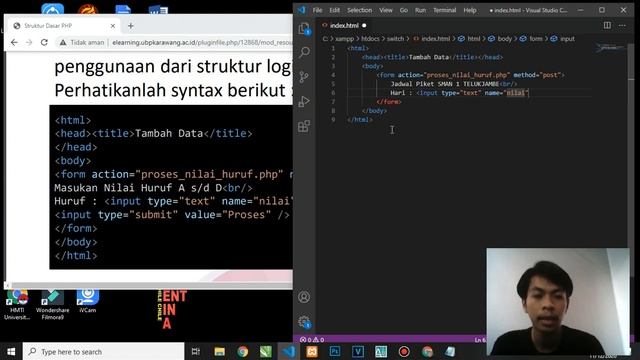 Tutorial HTML/PHP || Struktur Switch Case dengan menggunakan Visual Studio Code & XAMPP смотреть онлайн