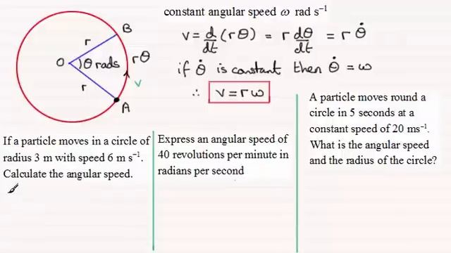 Angular Speed - What is it and its connection with speed? : ExamSolutions Maths Revision смотреть онлайн