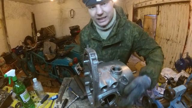 Сборка двигателя мотоцикла Урал(часть 1-я) смотреть онлайн