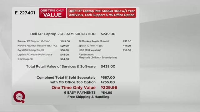 Dell 14" Laptop Intel 500GB HDD MS Office 365 1Year AntiVirus & Tech Support with Rick Domeier смотреть онлайн